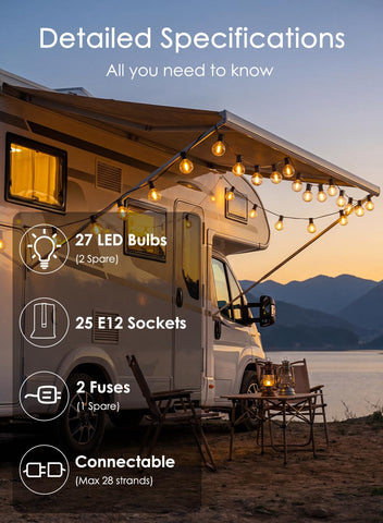 SUNSGNE G40 globe lights on balcony provide cozy nighttime illumination
