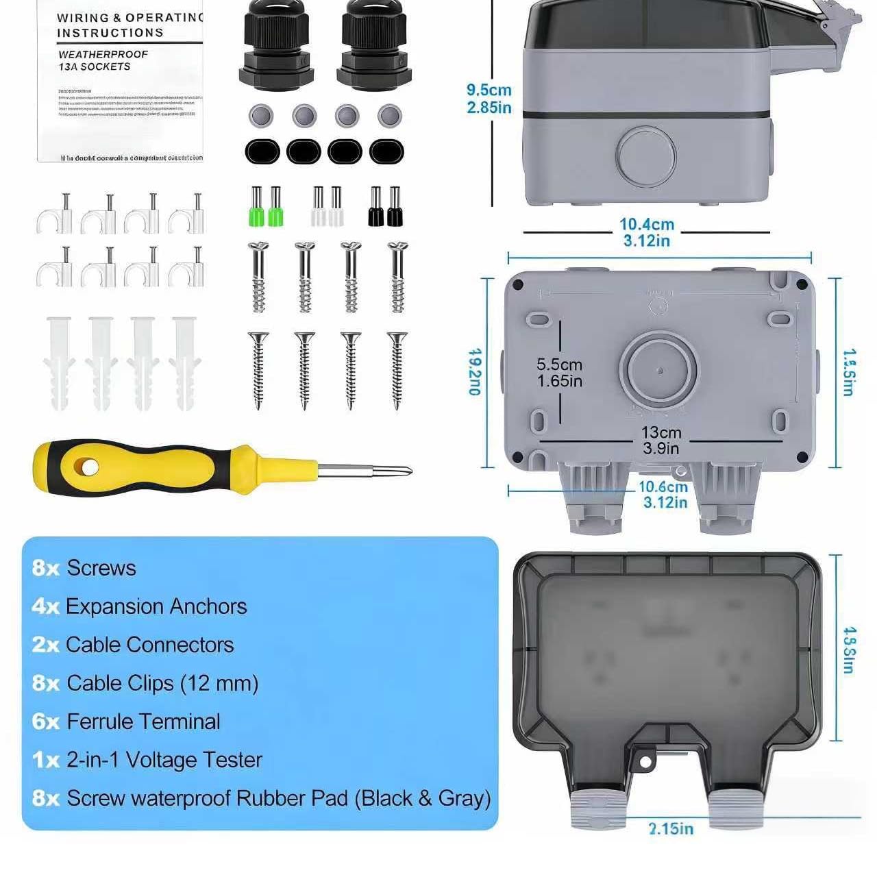 SUNSIERWEI lockable cover prevents accidental openings for child safety.