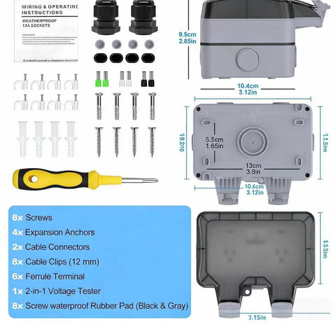 SUNSIERWEI lockable cover prevents accidental openings for child safety.