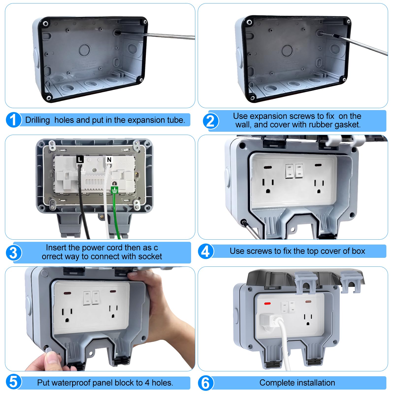 SUNSIERWEI sealed design guards against moisture and dust in harsh weather.