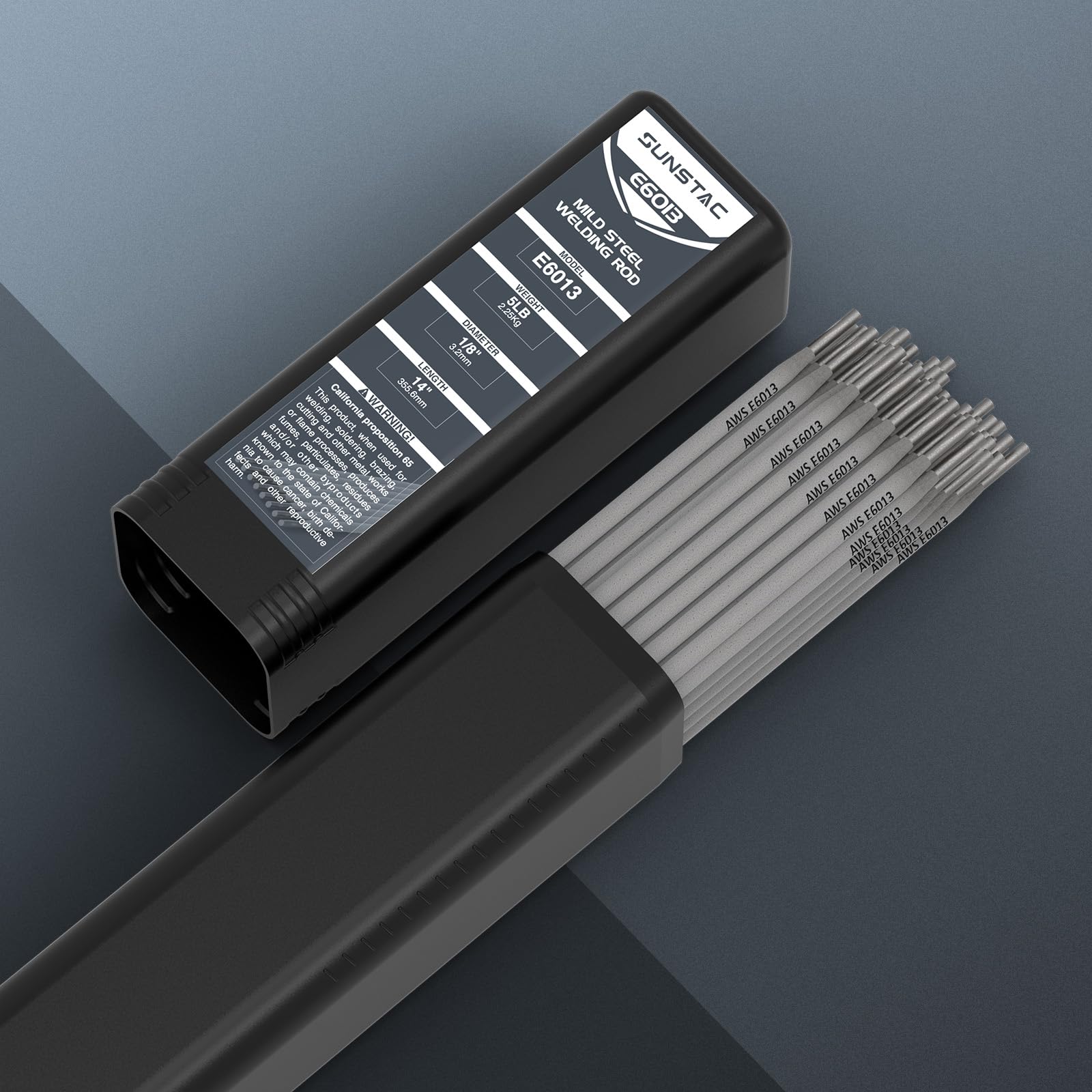 Sunstac E6013 arc stability image demonstrates easy re-arc on thin plates.