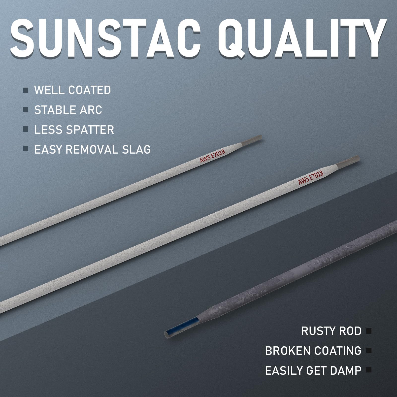 Sunstac E7018 all-position welding setup demonstrates versatile performance on angles.