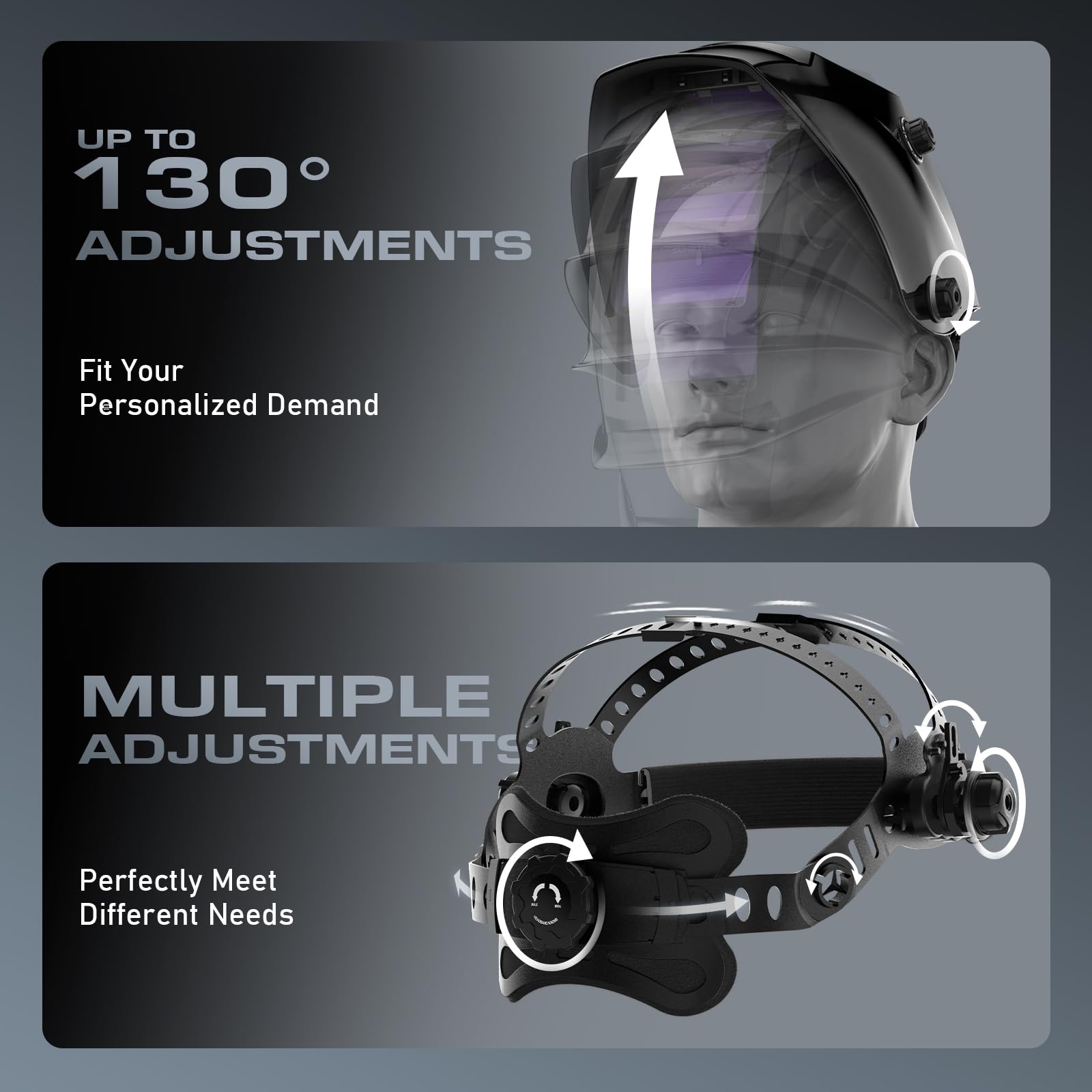Sunstac helmet compatible with cheater lenses for vision correction.