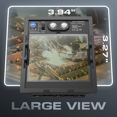 Sunstac welding helmet wide shade range supports diverse tasks.