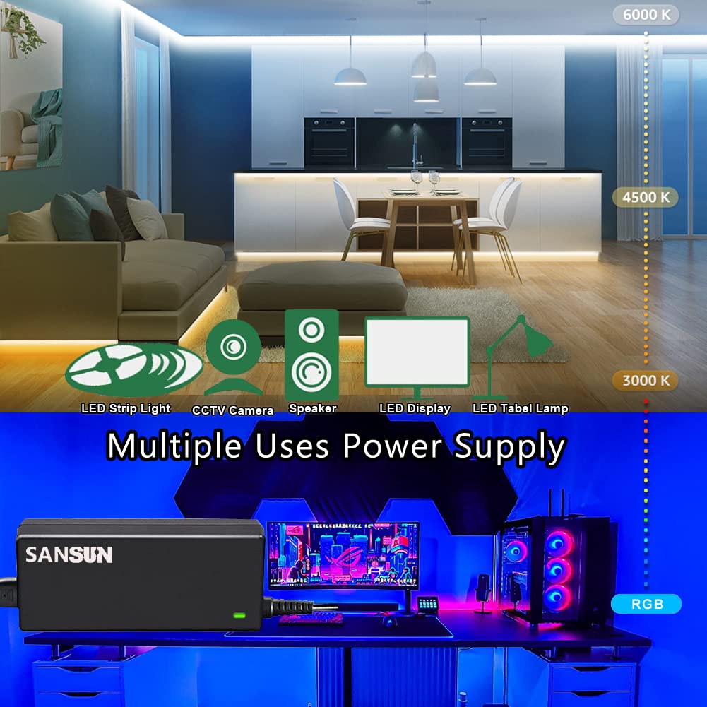 SANSUN external HDD powered by the 12V supply for reliable data access.