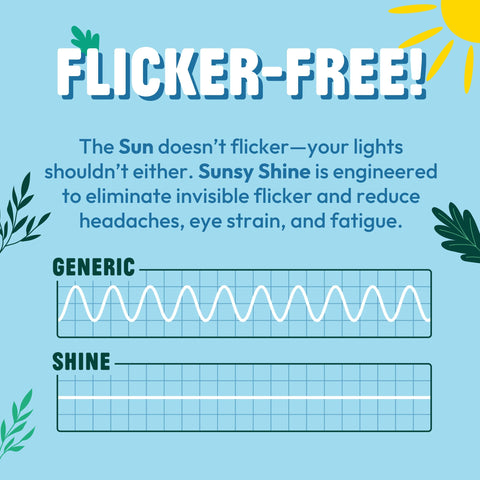 Sunsy Shine mood-boosting light helps daytime energy.