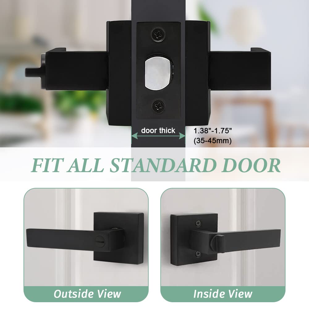 SUNTAI contemporary matte black door handles enhance interior decor