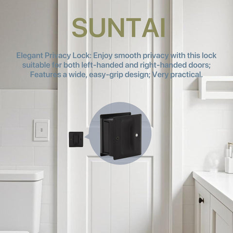 SUNTAI pocket door handle pull installed on a pocket door for smooth operation