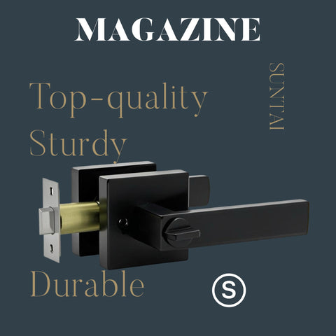 SUNTAI reversible lever for left or right handed doors with square plate