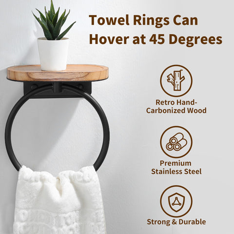 SUNTECH black stainless steel ring adds modern contrast and durability.