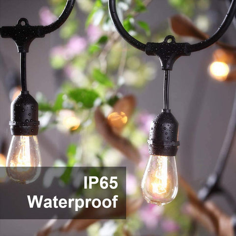 IP65 weatherproof design protects bulbs for rain or shine outdoors.