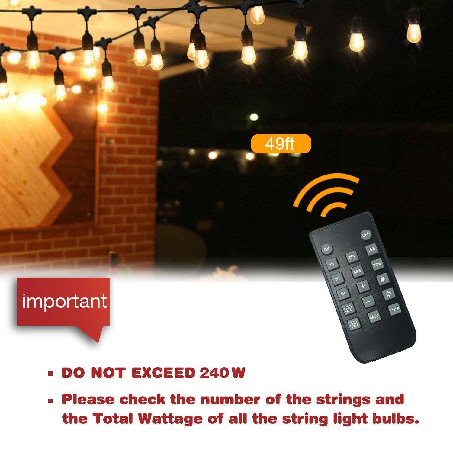 SUNTHIN outdoor dimmer supports up to 350W for versatile light strings.