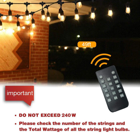 SUNTHIN outdoor dimmer supports up to 350W for versatile light strings.