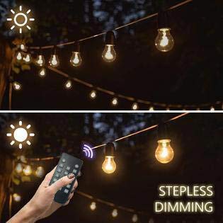 SUNTHIN outdoor dimmer timer function automates off-times for events.