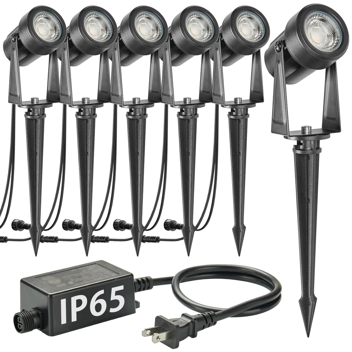 SUNTHIN outdoor spotlights kit for yard delivering warm ambient lighting.