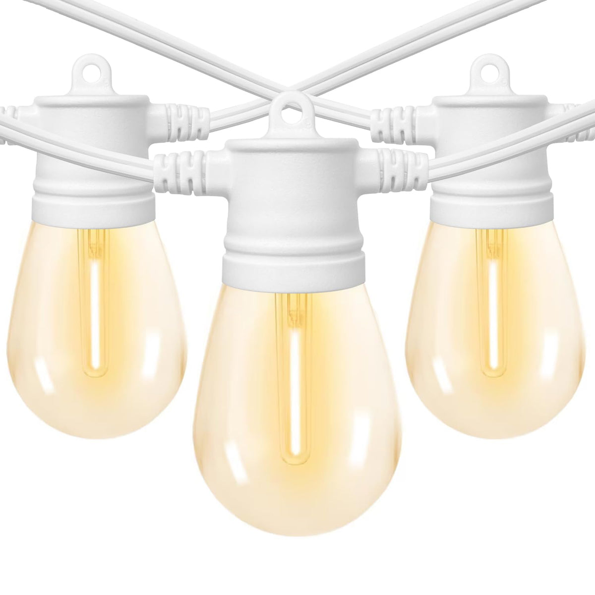 SUNTHIN white outdoor lights show 48 ft length with energy efficient LEDs.