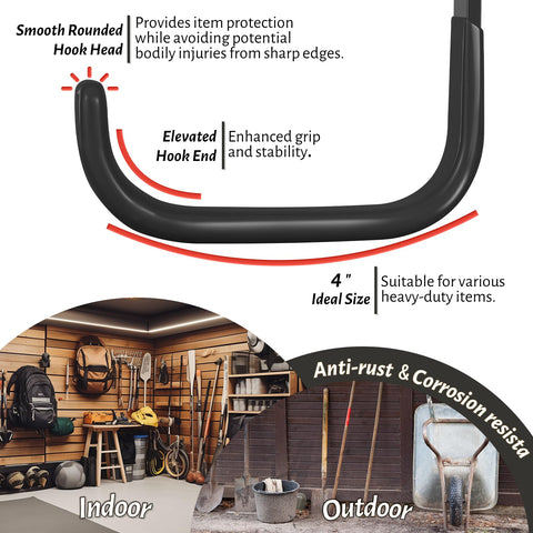 SunVFaFa 4-inch pack of six offers flexible storage for ladders and tools.