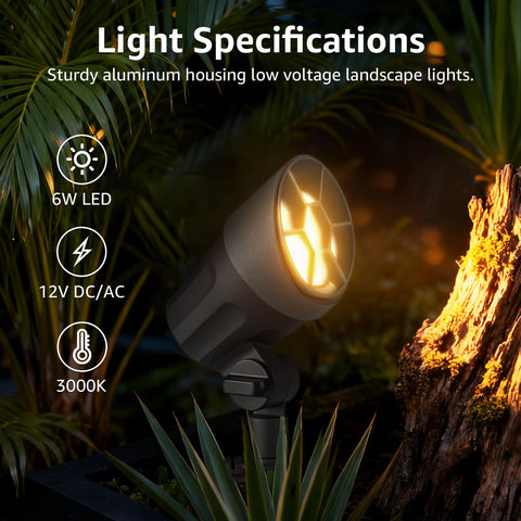 SUNVIE 100ft landscape wire enabling flexible light placement along the yard.