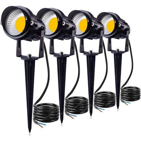SUNVIE 12W landscape light casts a warm path glow for inviting spaces.