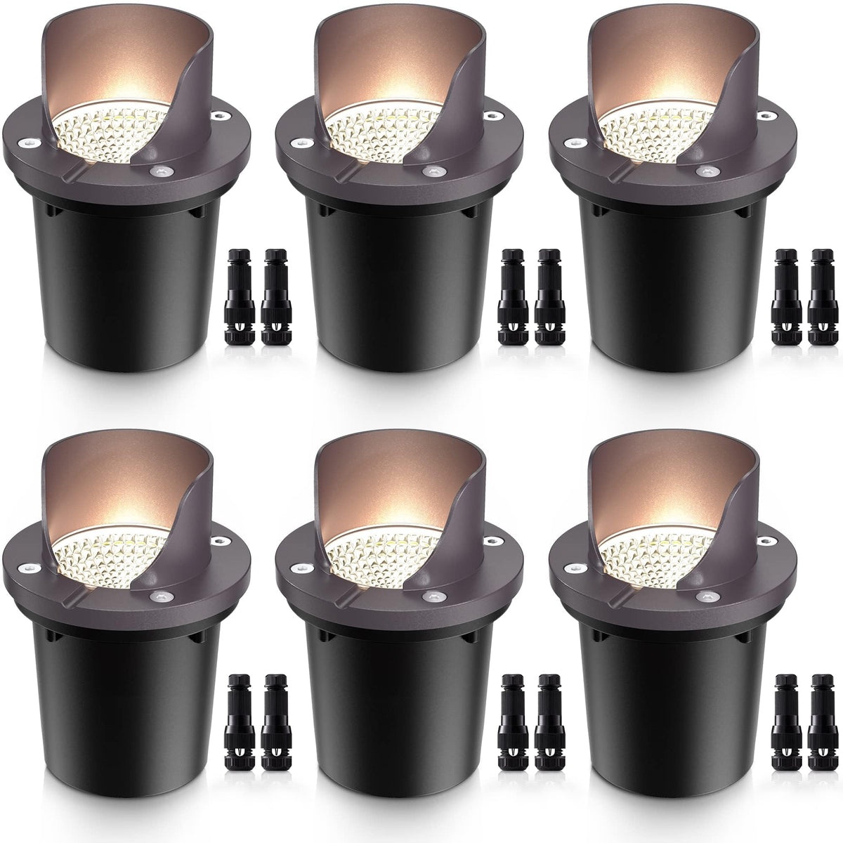 SUNVIE 12W well light brightens a garden path with warm 3000K glow