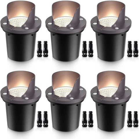 SUNVIE 12W well light brightens a garden path with warm 3000K glow