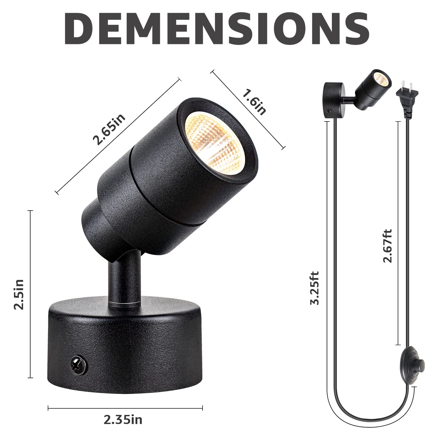 SUNVIE 90-degree adjustable head lets precise lighting direction