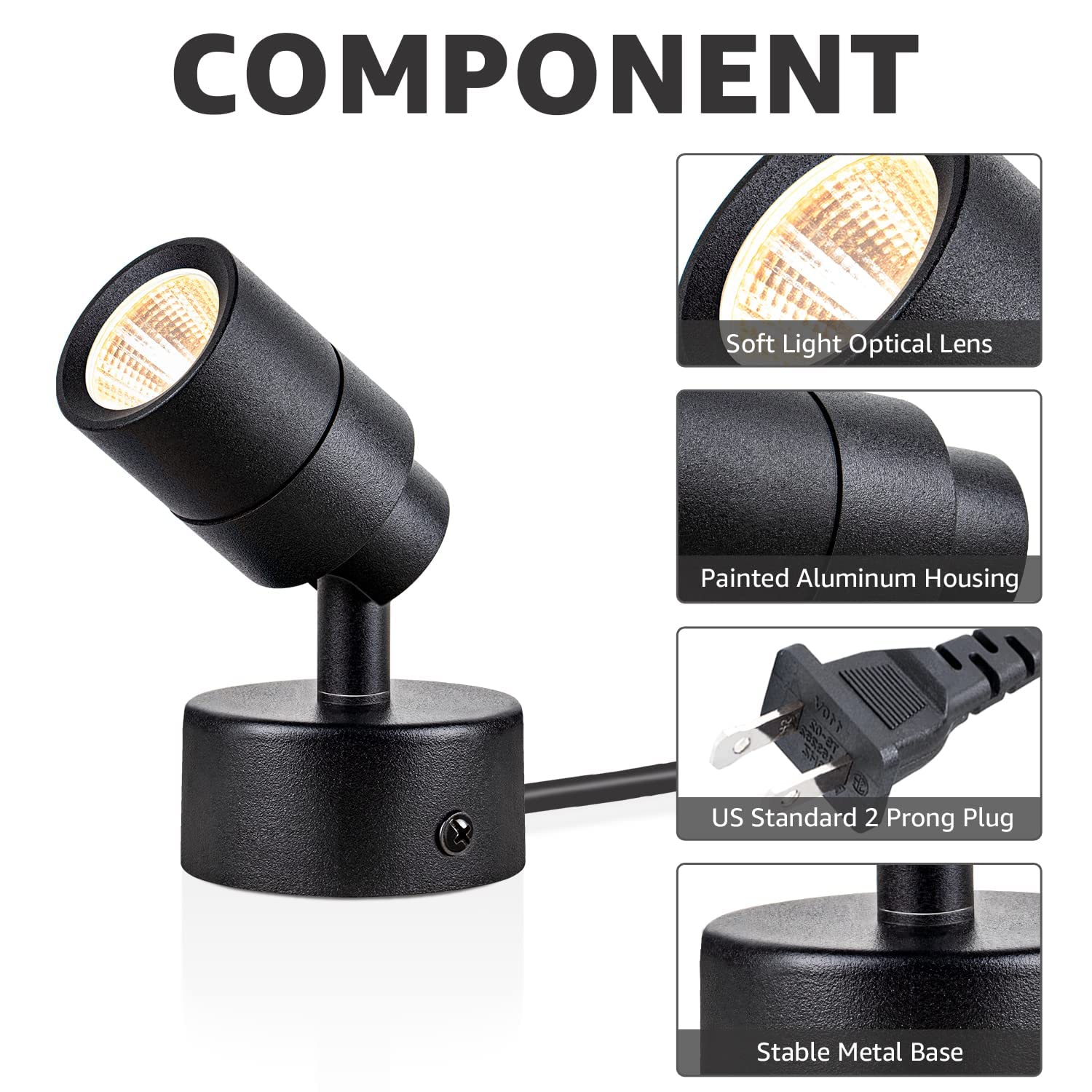 SUNVIE durable aluminum body ensures reliable indoor lighting