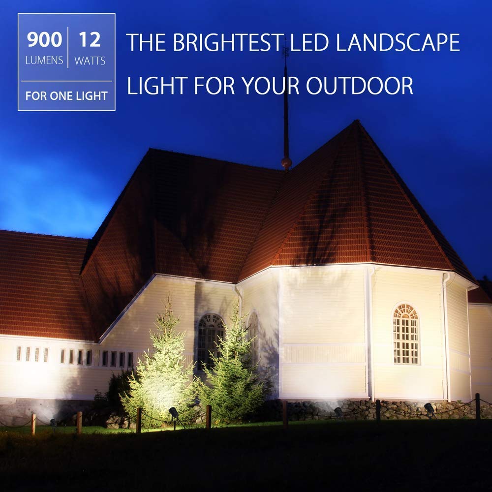 SUNVIE 6500K daylight white light offers clear visibility on paths and patios
