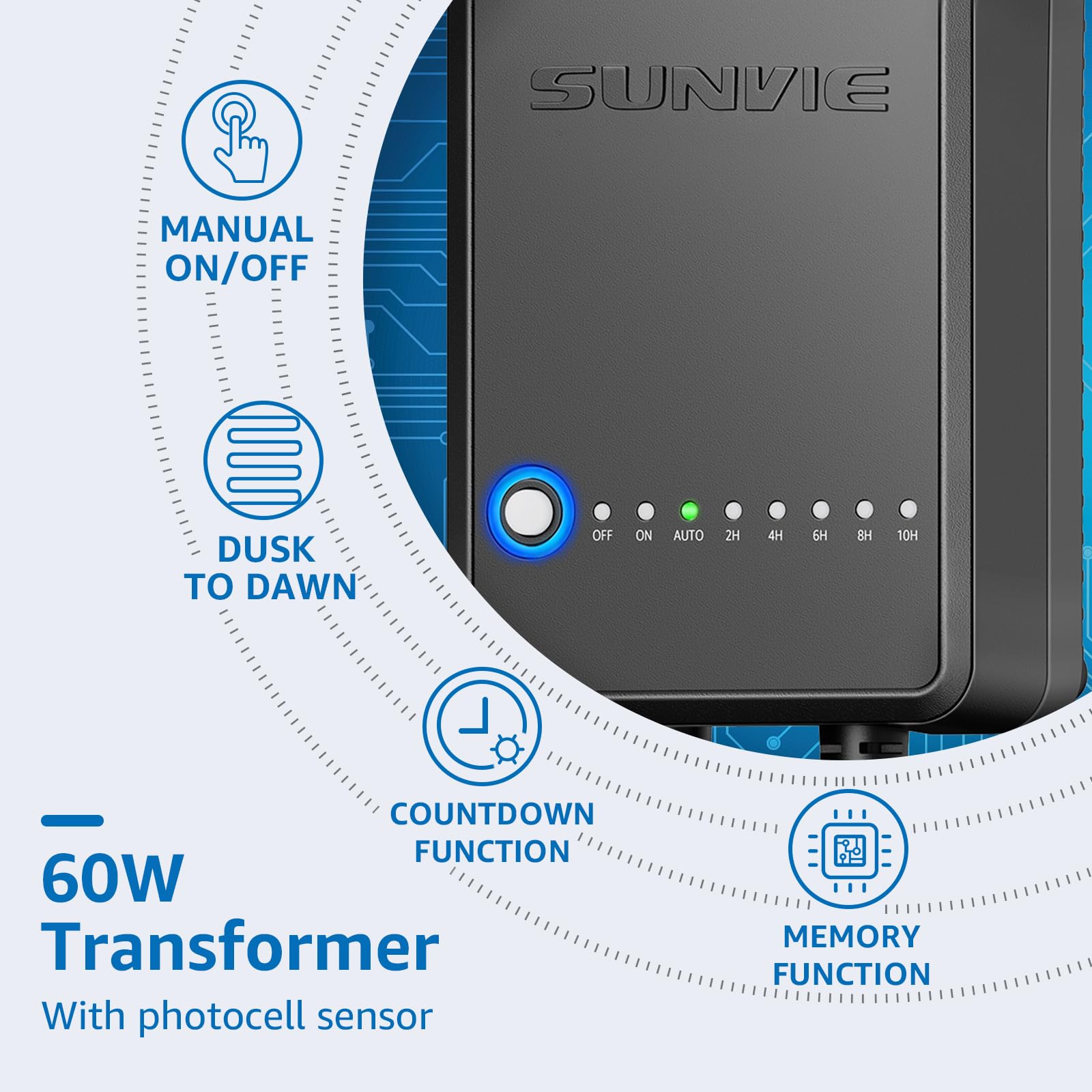 SUNVIE 65ft low-voltage wire enables flexible pathway lighting layouts