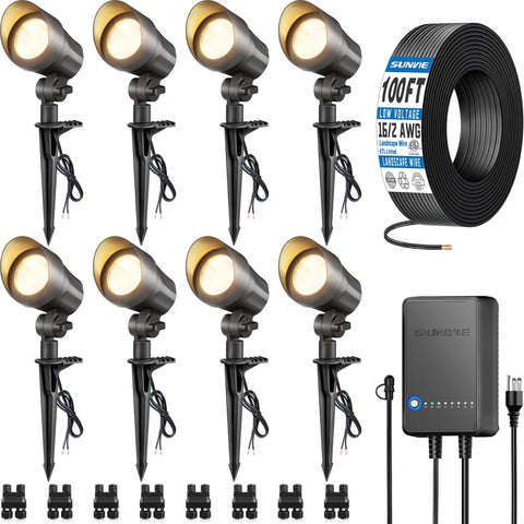 SUNVIE 60W transformer with dusk-to-dawn sensor for automatic outdoor lighting.