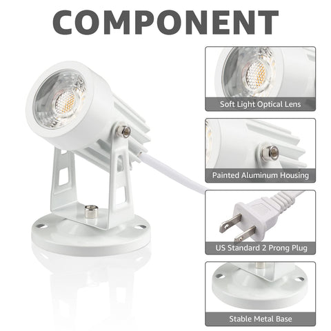 SUNVIE aluminum housing with soft glass lens for durable illumination.