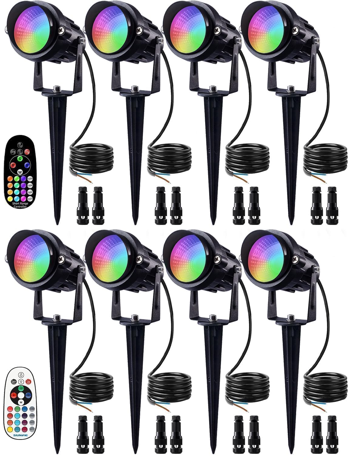 SUNVIE Christmas 12W RGB landscape light for festive garden accents