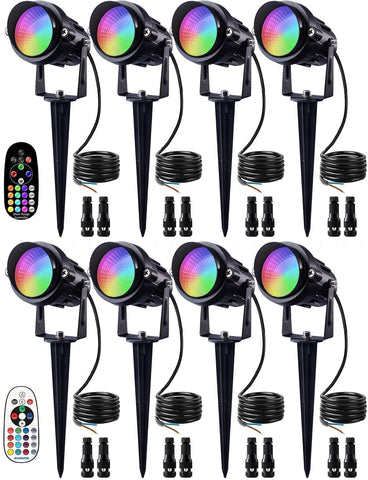 SUNVIE Christmas 12W RGB landscape light for festive garden accents