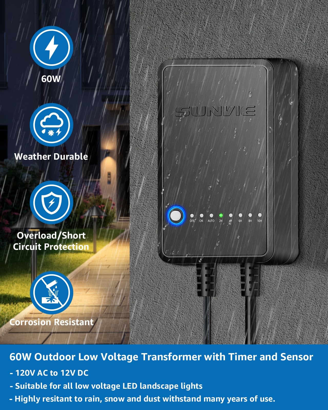 SUNVIE circuit protection and memory feature keeps last settings