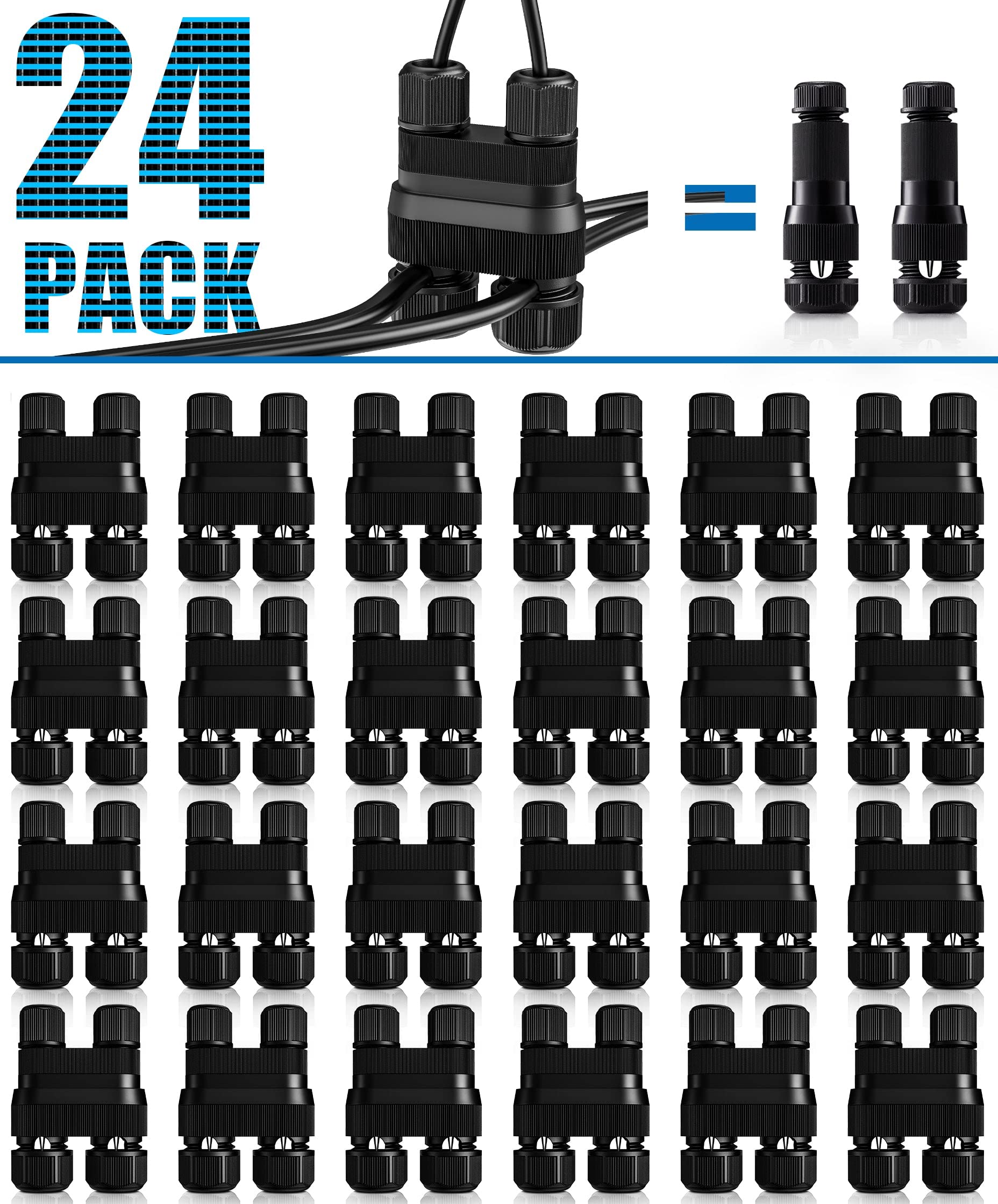 SUNVIE Fastlock2 connector closeup; durable, corrosion-resistant joint for outdoor lighting.