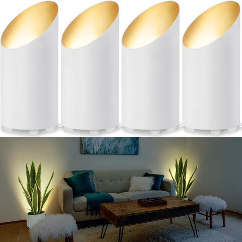 SUNVIE four-pack up lights floor can light for stylish indoor accents.