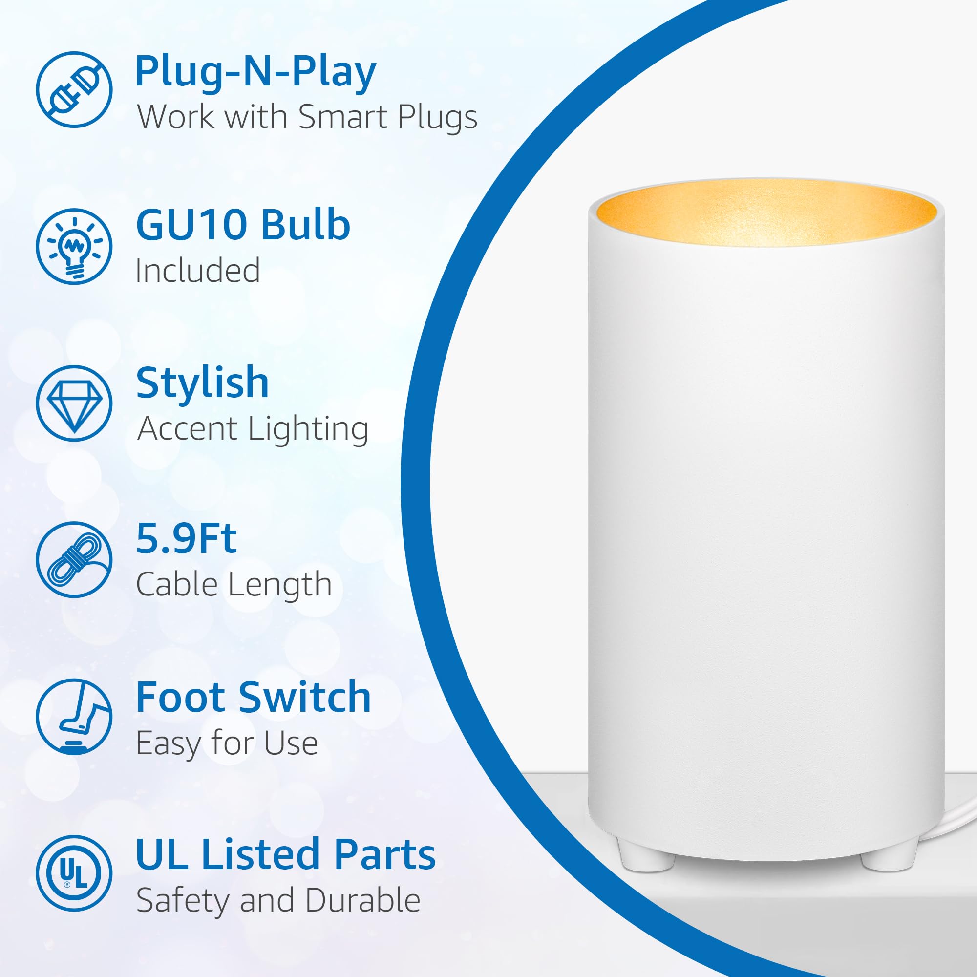 SUNVIE GU10 2700K bulbs provide warm white glow with accurate color rendering.