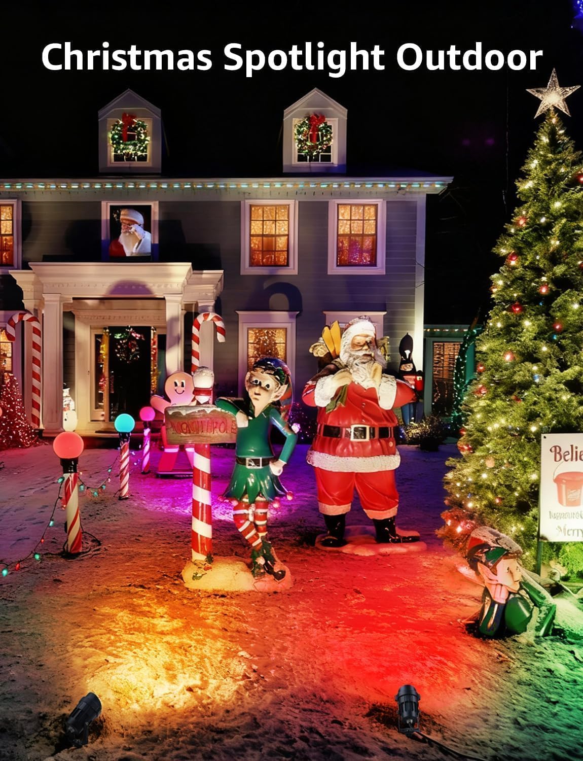 SUNVIE holiday garden pathway illumination for welcoming curb appeal