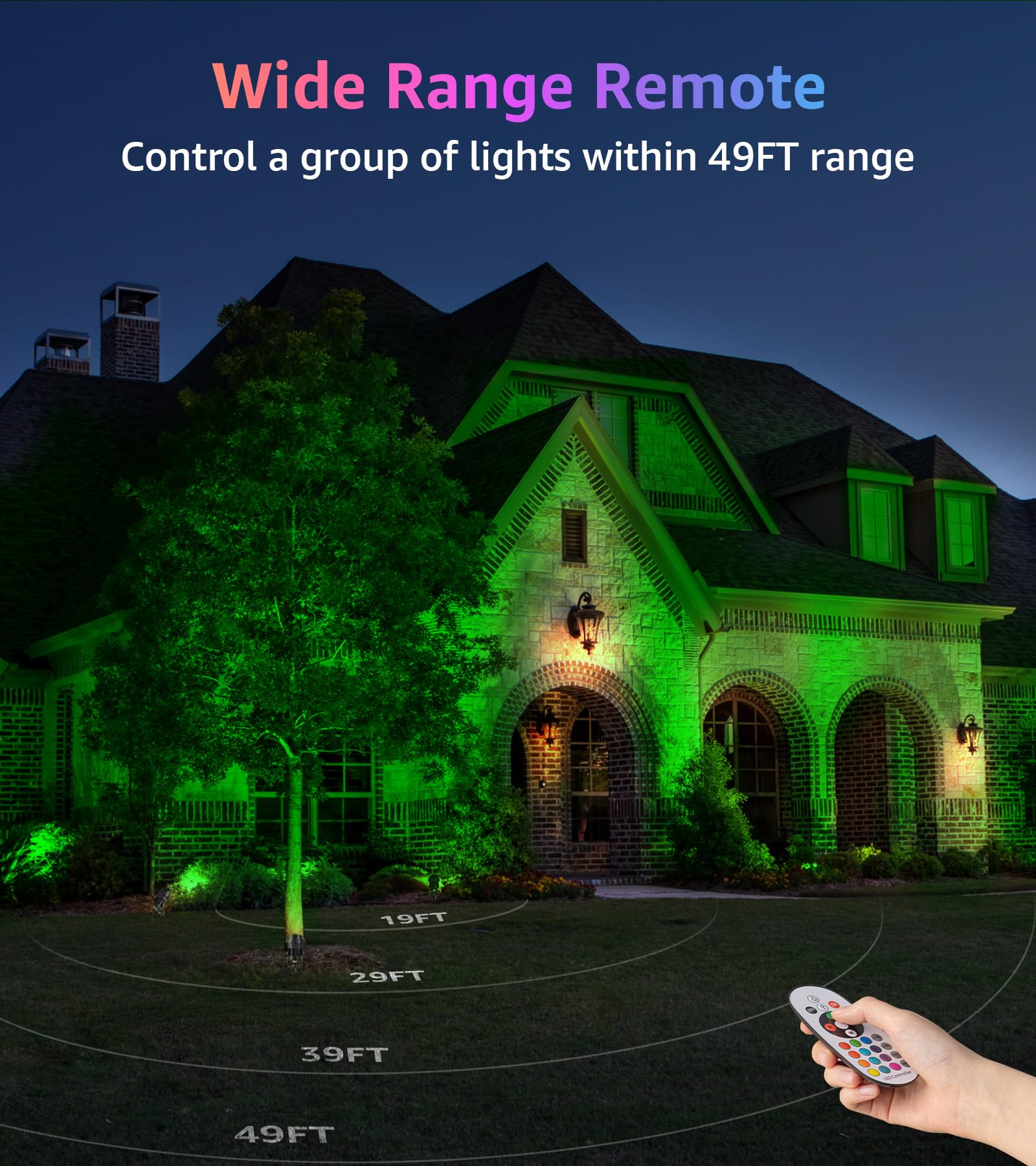 SUNVIE IP65 waterproof outdoor light with lens for all-weather durability