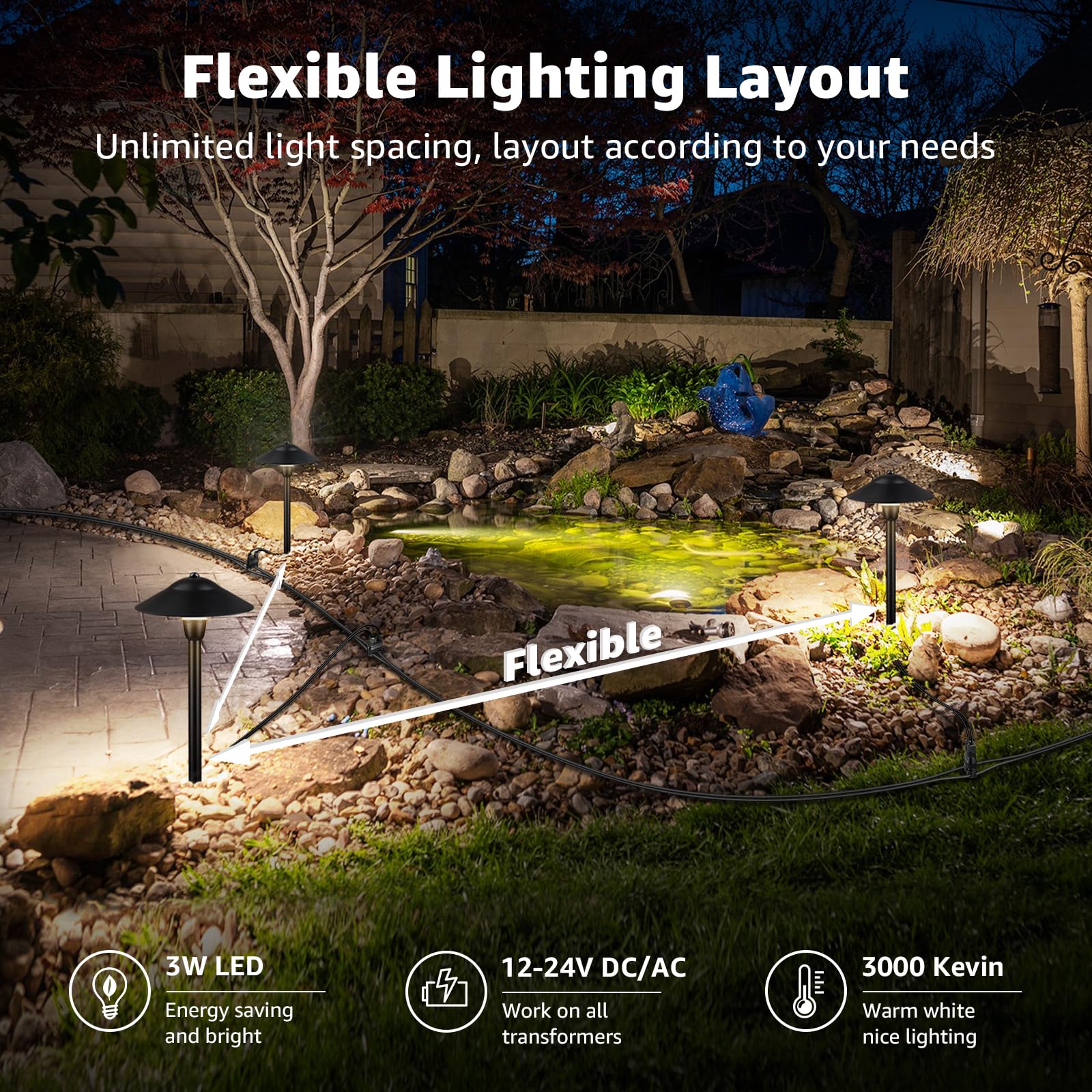 IP65 waterproof pathway lights endure rain and outdoor conditions