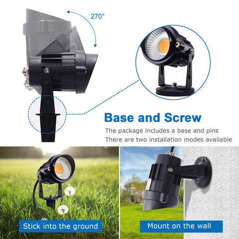 Sunvie 12W plug-in spotlight for easy plug-and-play setup.