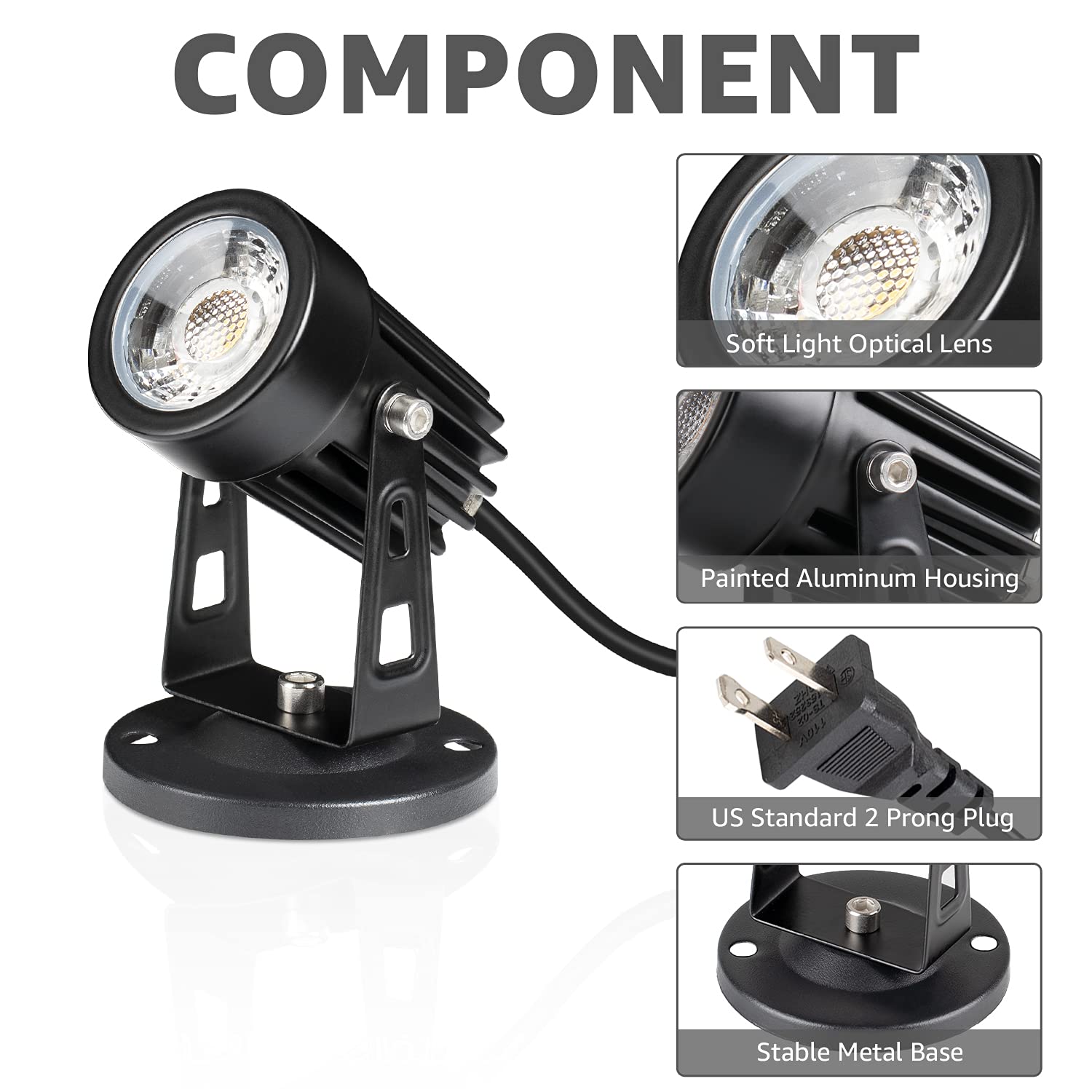 Sunvie LED spot light 270 degree adjustability for precise lighting