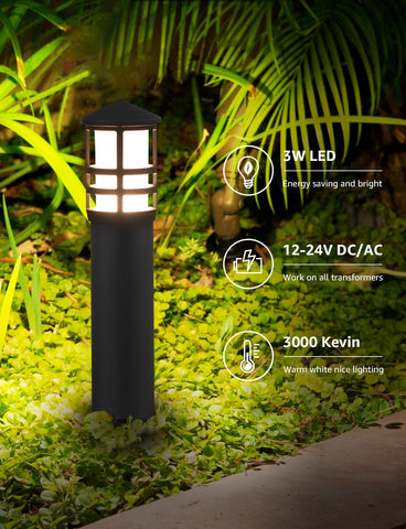 SUNVIE warm white 3000K path light delivers vibrant nighttime colors