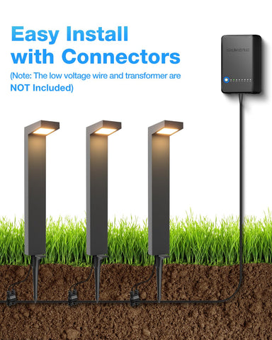 SunVIE 4-pack set creates cohesive lighting for entrances and patios.