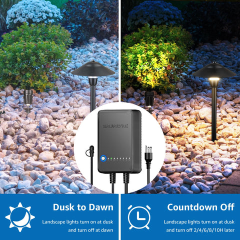 SUNVIE durable aluminum pathway light complements any garden setting.