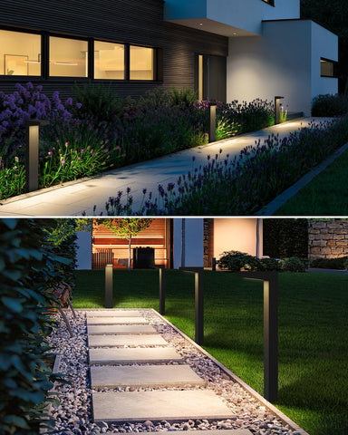 SunVIE pathway light featuring die-cast aluminum housing for durability.