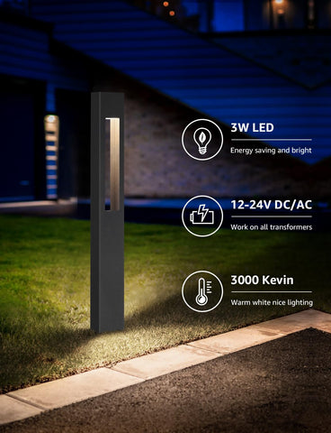 SUNVIE hollow cuboid pathway light enhances garden aesthetics