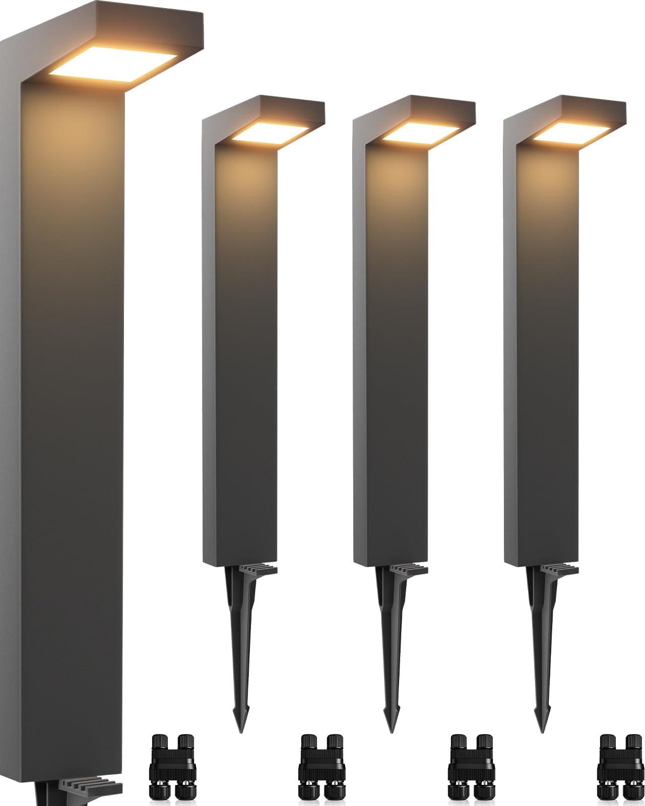 SunVIE pathway light with modern design illuminating walkways for safer nighttime strolls.