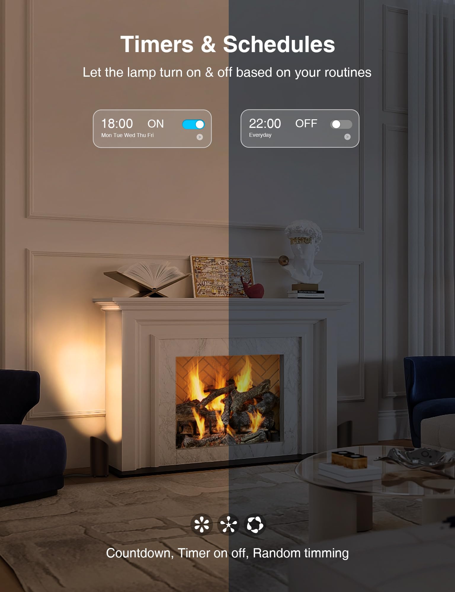 Sunvie lights controlled by Alexa and Google Assistant