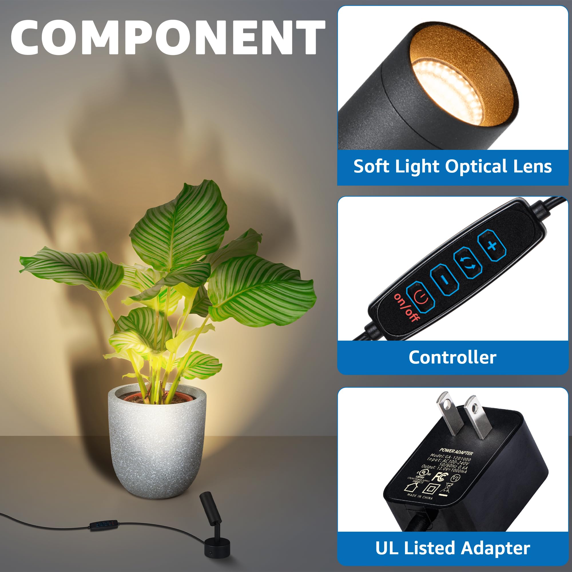 SUNVIE UL-listed adapter and 10 ft cord ensure safety
